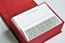 Load image into Gallery viewer, Petite Silk Stationery Box - Red
