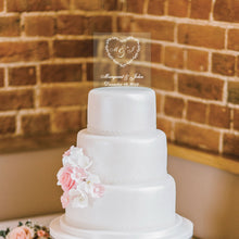 Load image into Gallery viewer, Personalized Ornate Heart Wedding Cake Topper