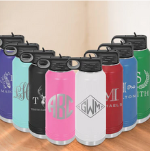 Load image into Gallery viewer, Monogrammed Water Bottle - 32 oz