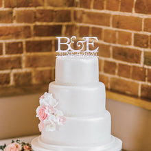 Load image into Gallery viewer, Personalized Initial and Date Wedding Cake Topper
