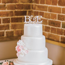 Load image into Gallery viewer, Personalized Initial and Date Wedding Cake Topper