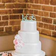 Load image into Gallery viewer, Personalized Initials Wedding Cake Topper