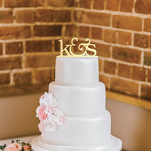 Load image into Gallery viewer, Personalized Initials Wedding Cake Topper