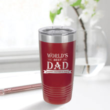 Load image into Gallery viewer, World's Best Dad 20oz Tumbler