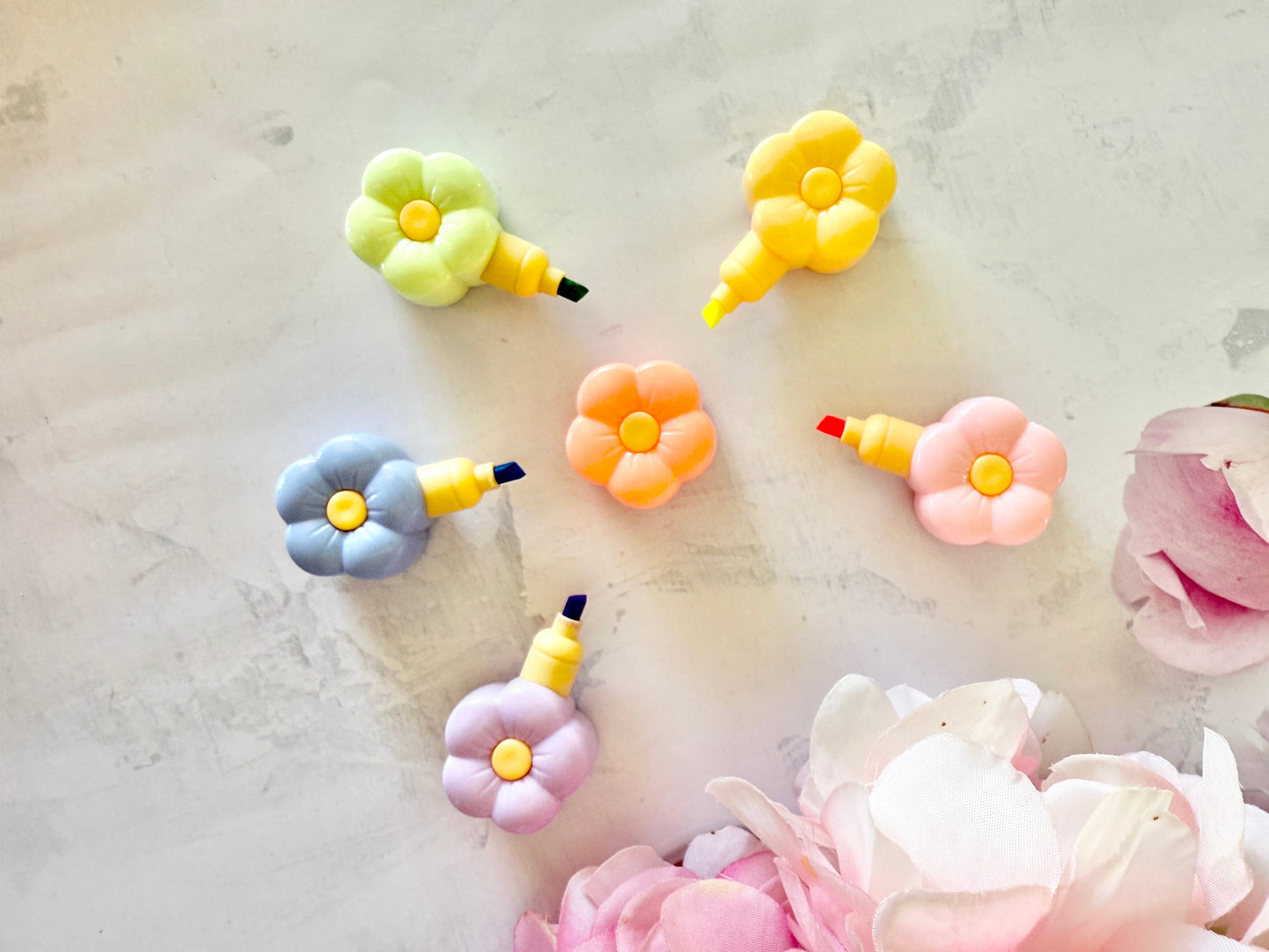 Flower Stacking Mini Highlighter Pen