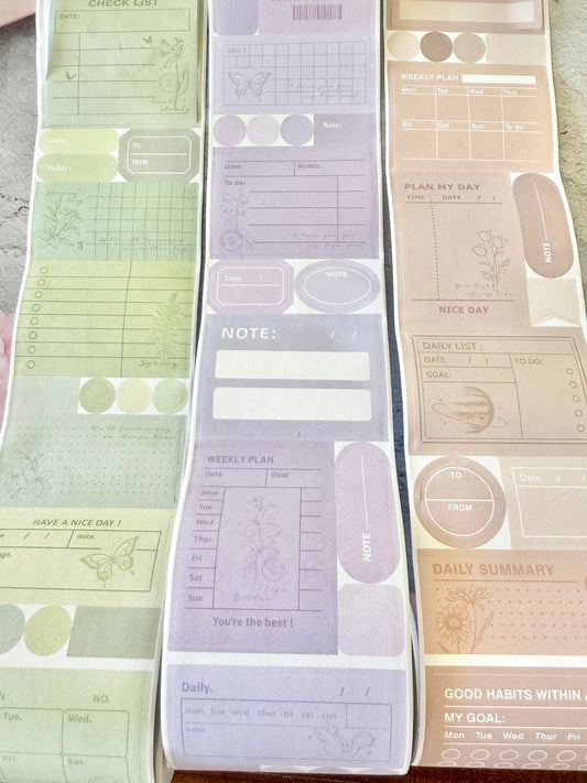 Functional Sticky Memo Rolls