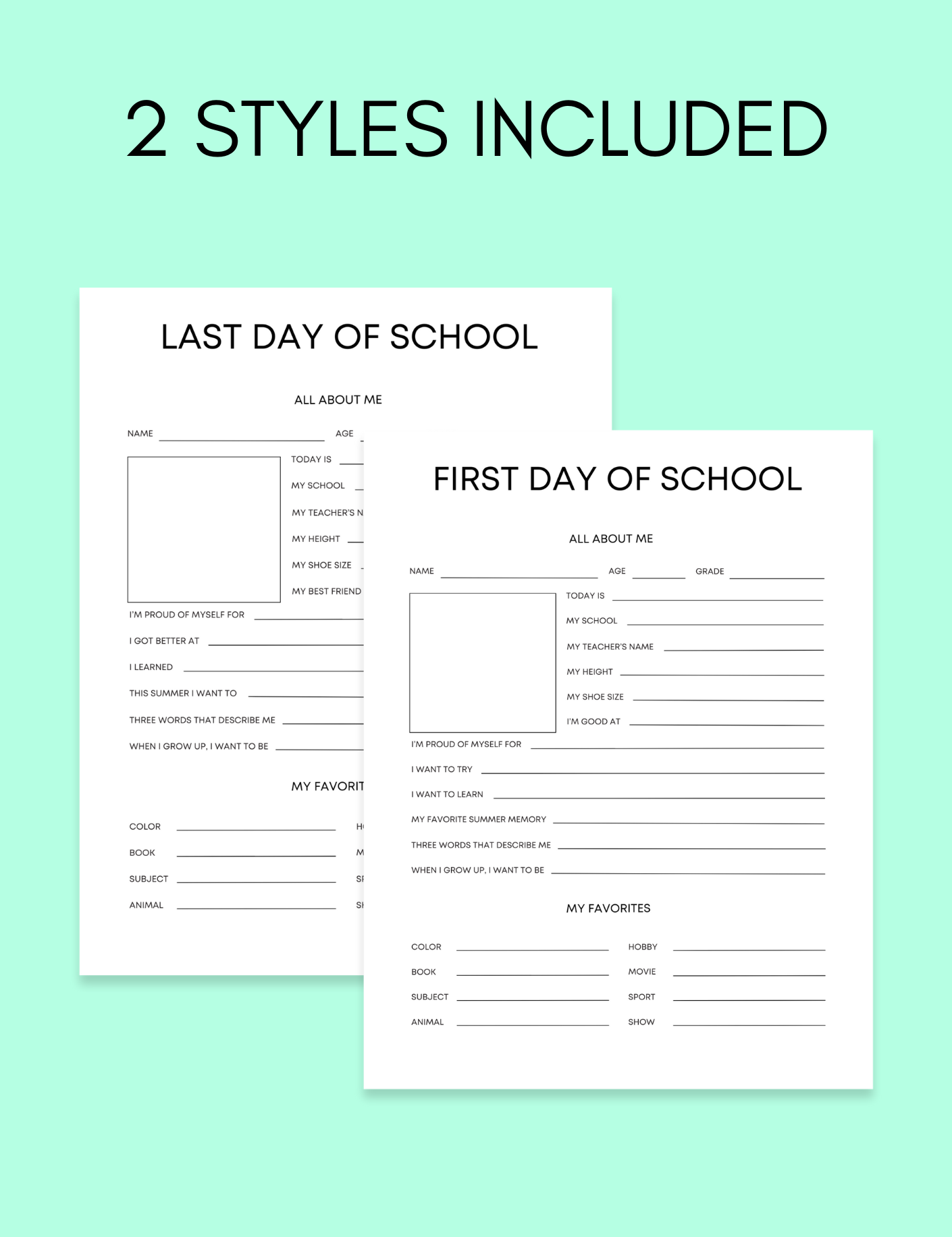 Kid's Back To School Reflection