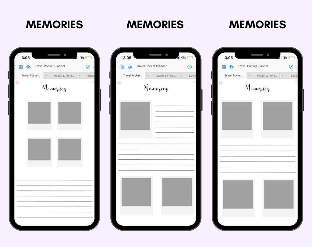 Digital Travel Phone Planner Rainbow