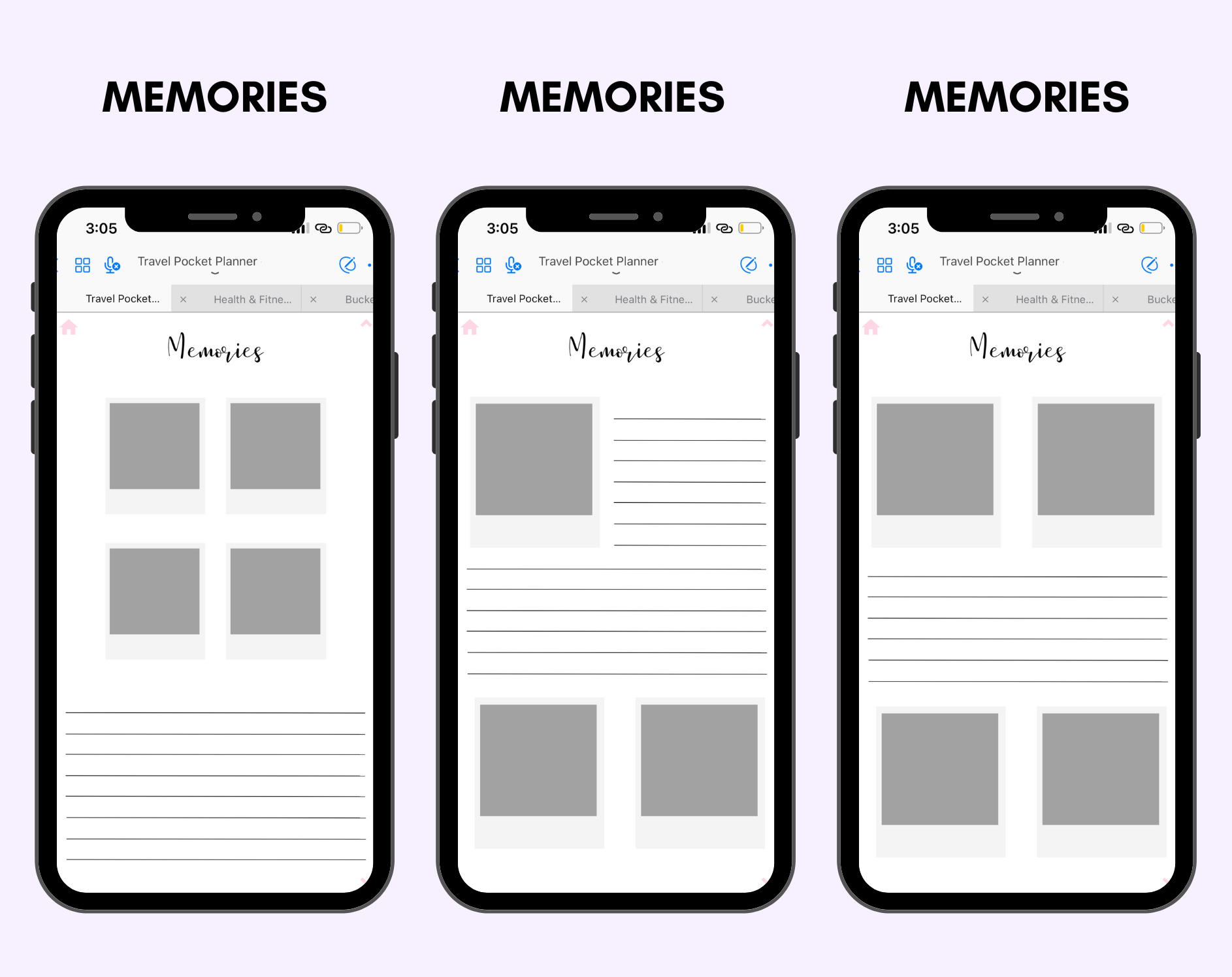 Digital Travel Phone Planner Rainbow