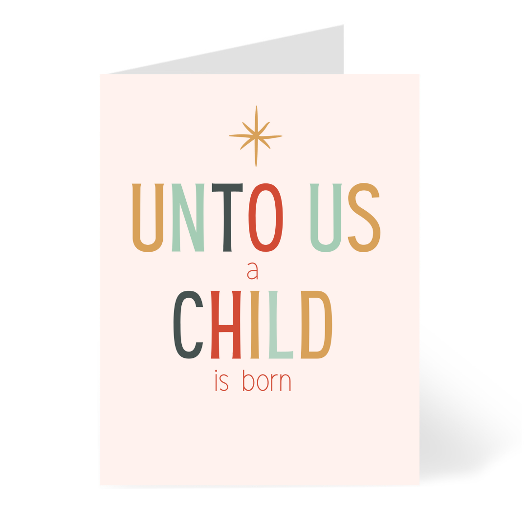 A Child is Born Christmas Card