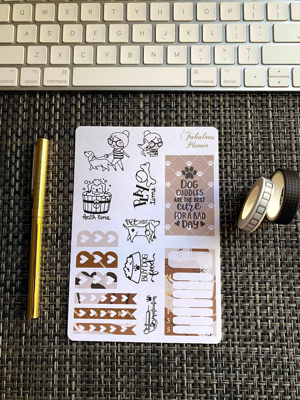 3 Sheets Dog Mom Stickers
