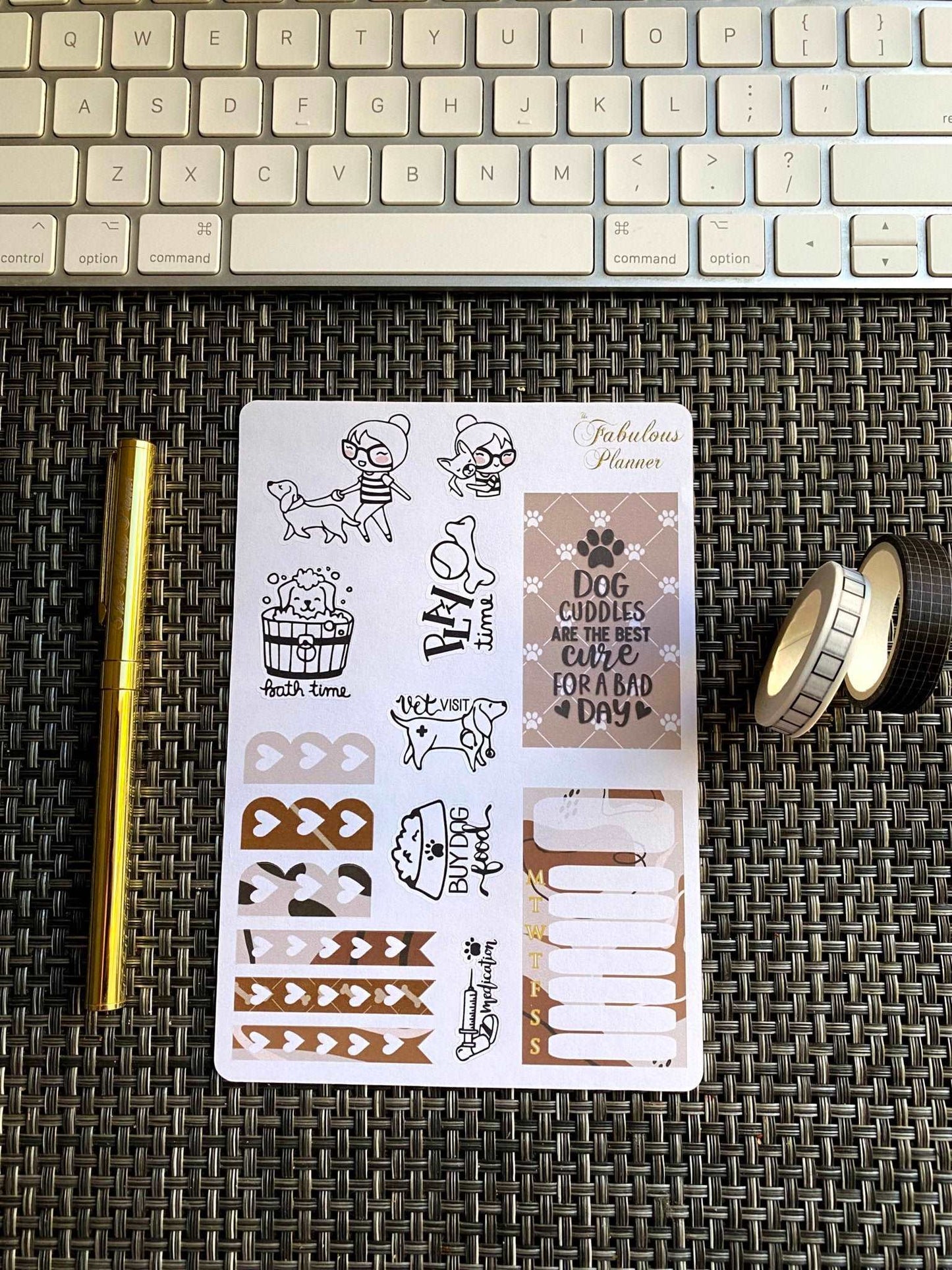 3 Sheets Dog Mom Stickers