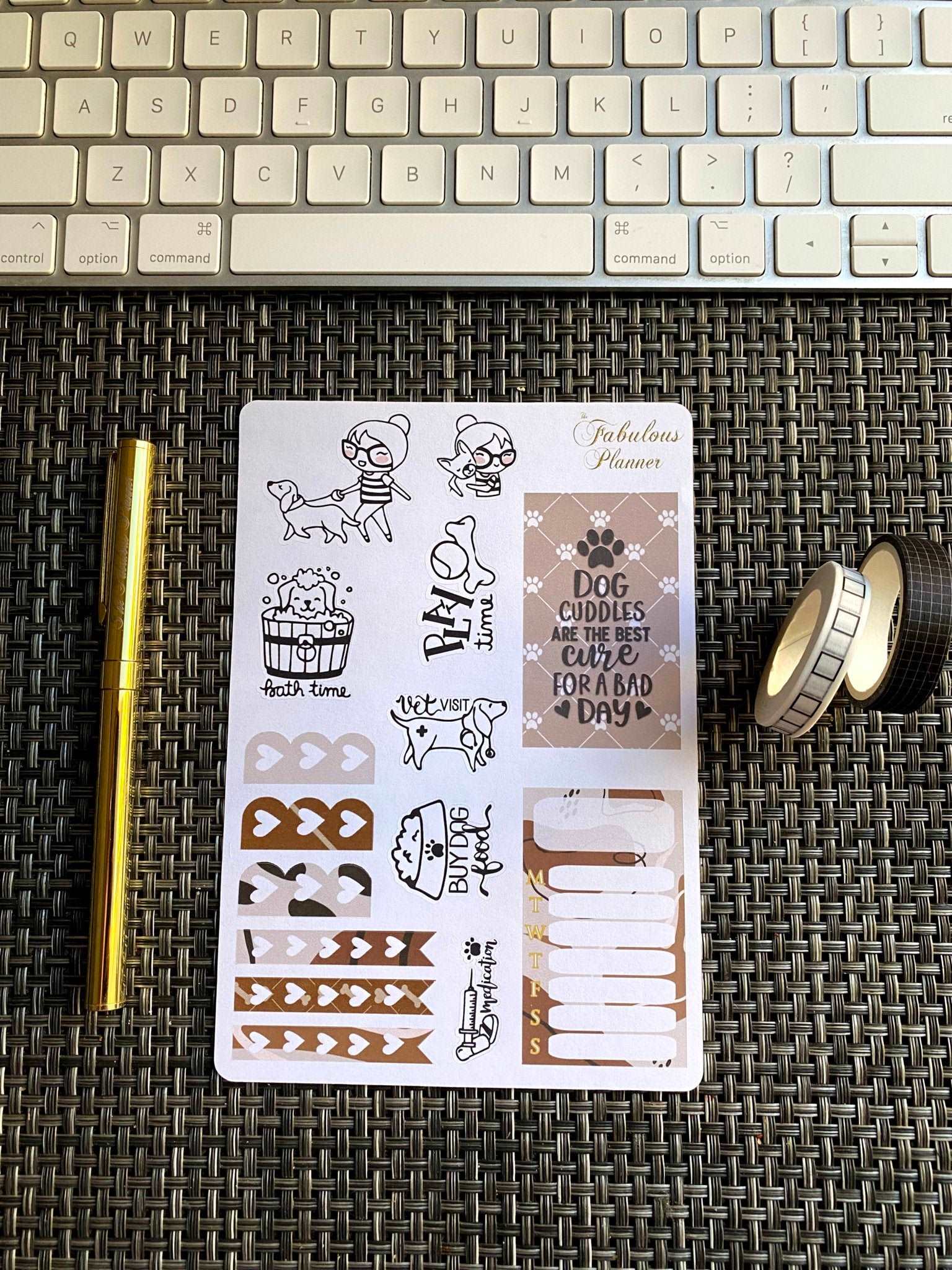 3 Sheets Dog Mom Stickers