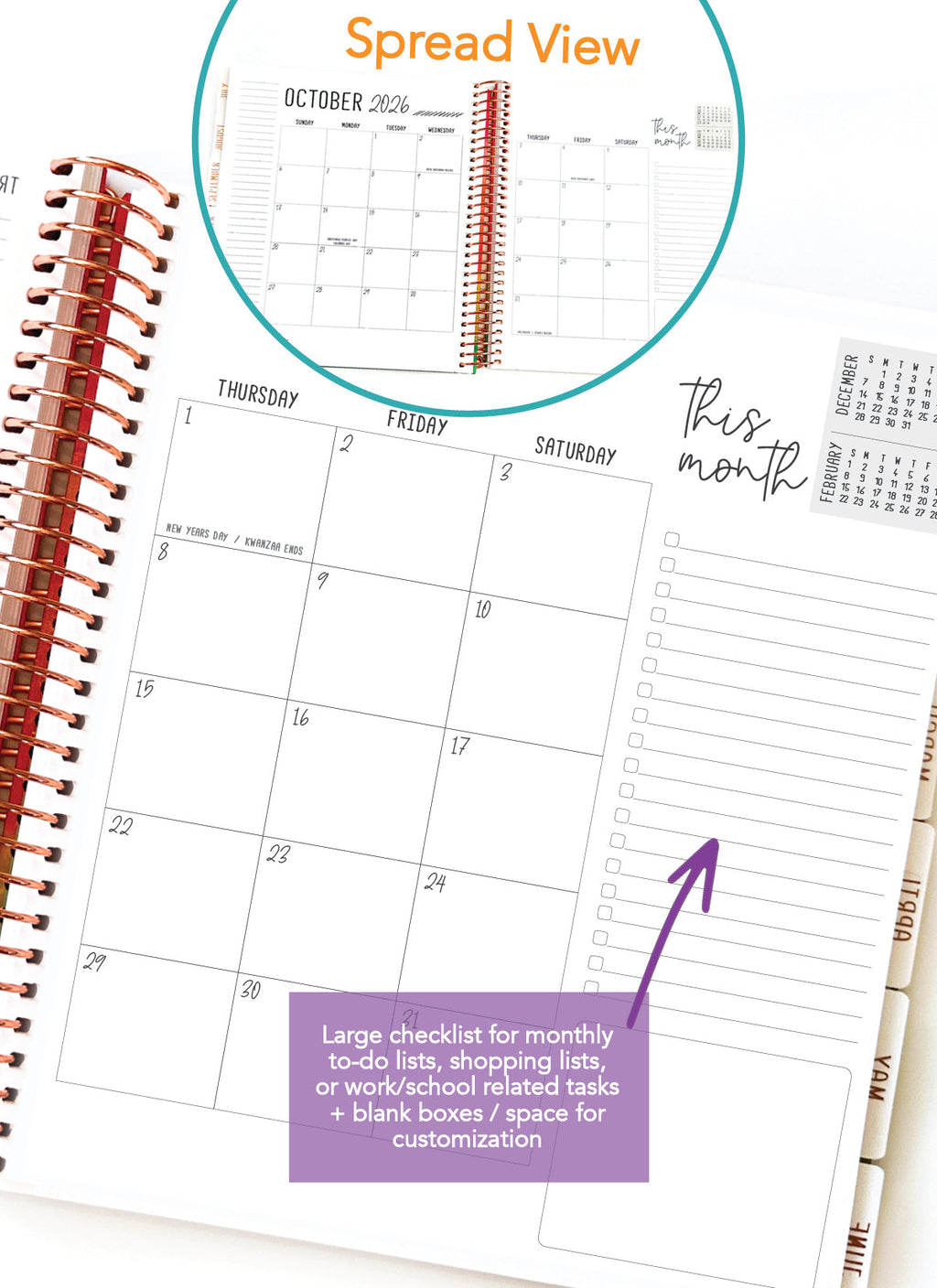 2026 Planner - Signature Layout, Spiral Bound - "Sorrento" (#201)