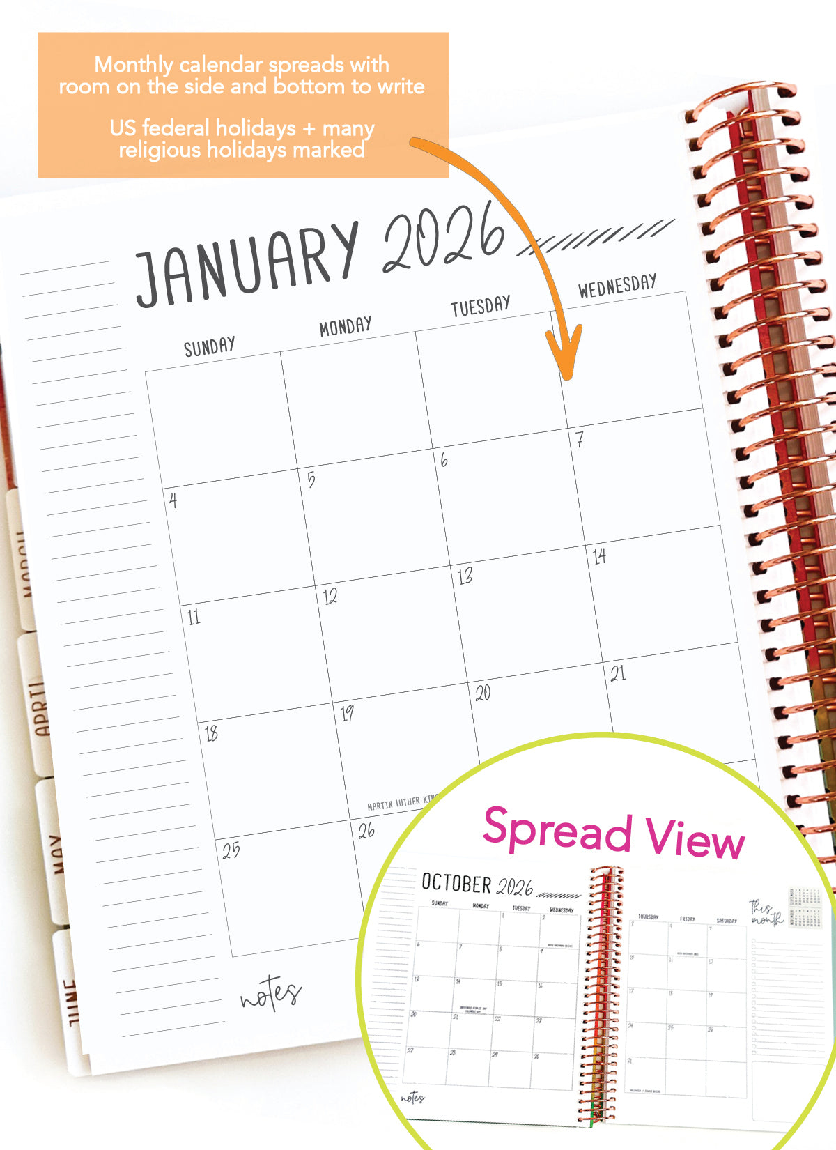 2026 Planner - Signature Layout, Spiral Bound - "Sorrento" (#201)