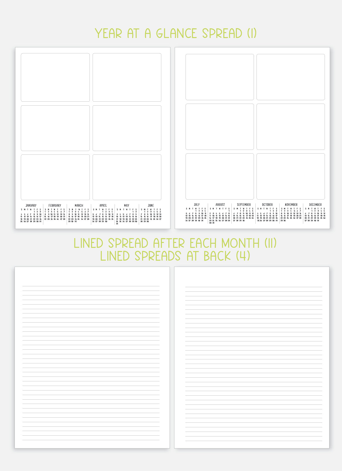 2026 Planner - Horizontal Layout, Spiral Bound - "Teal" (#108)