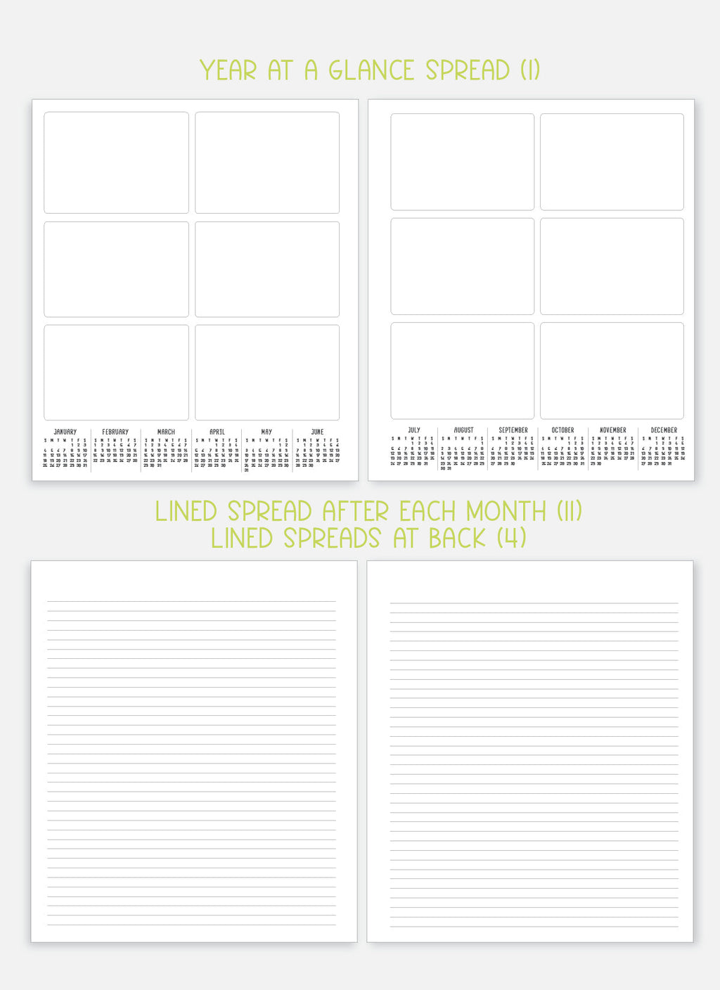 2026 Planner - Horizontal Layout, Spiral Bound - "Aurora" (#106)