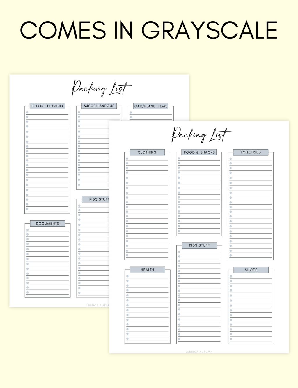 Packing List