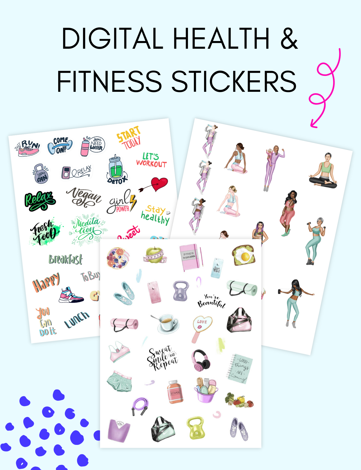 Health and Fitness Stickers