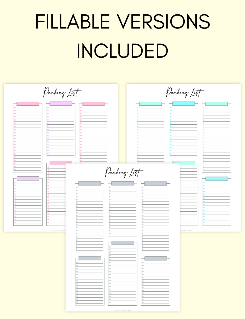 Packing List