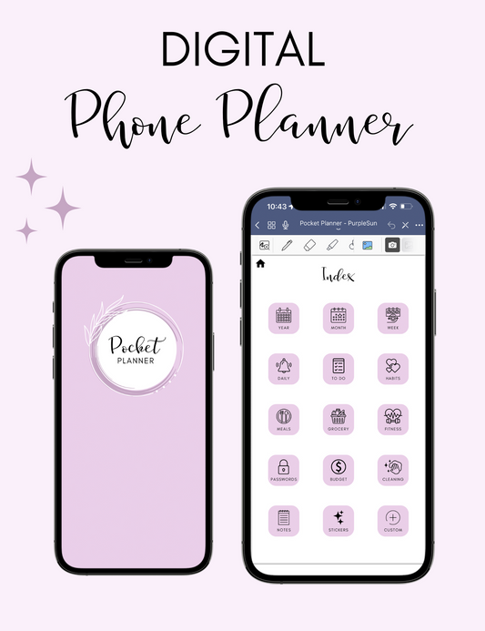 Digital Phone Planner Purple