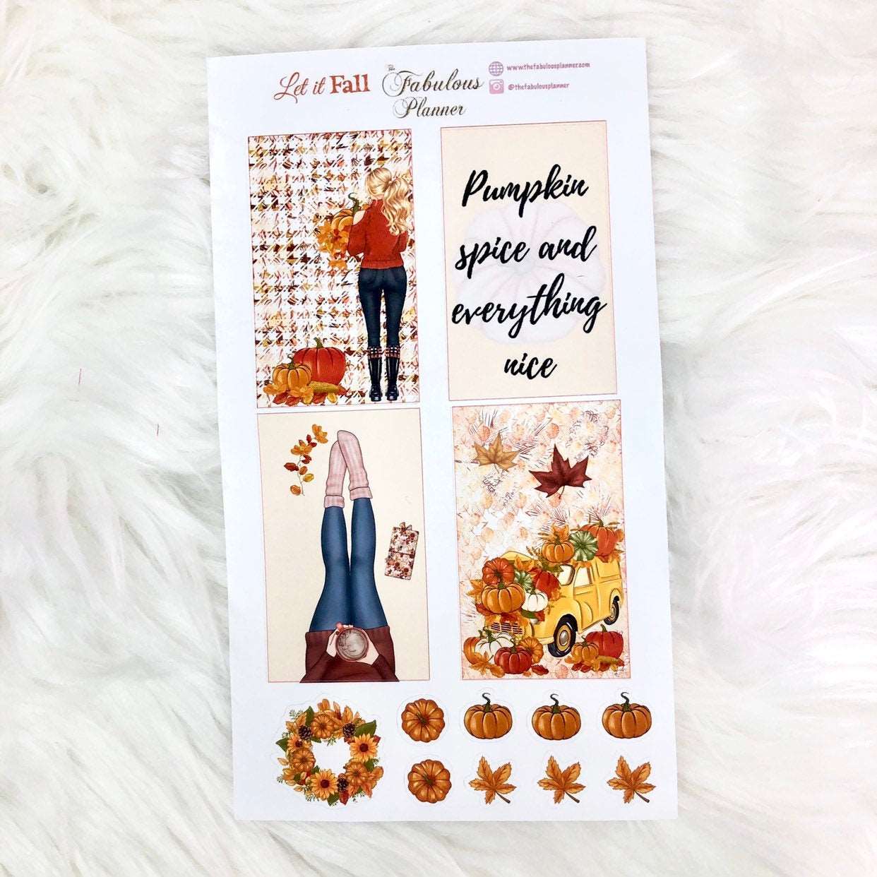 3 Sheets Let it Fall Sticker Set