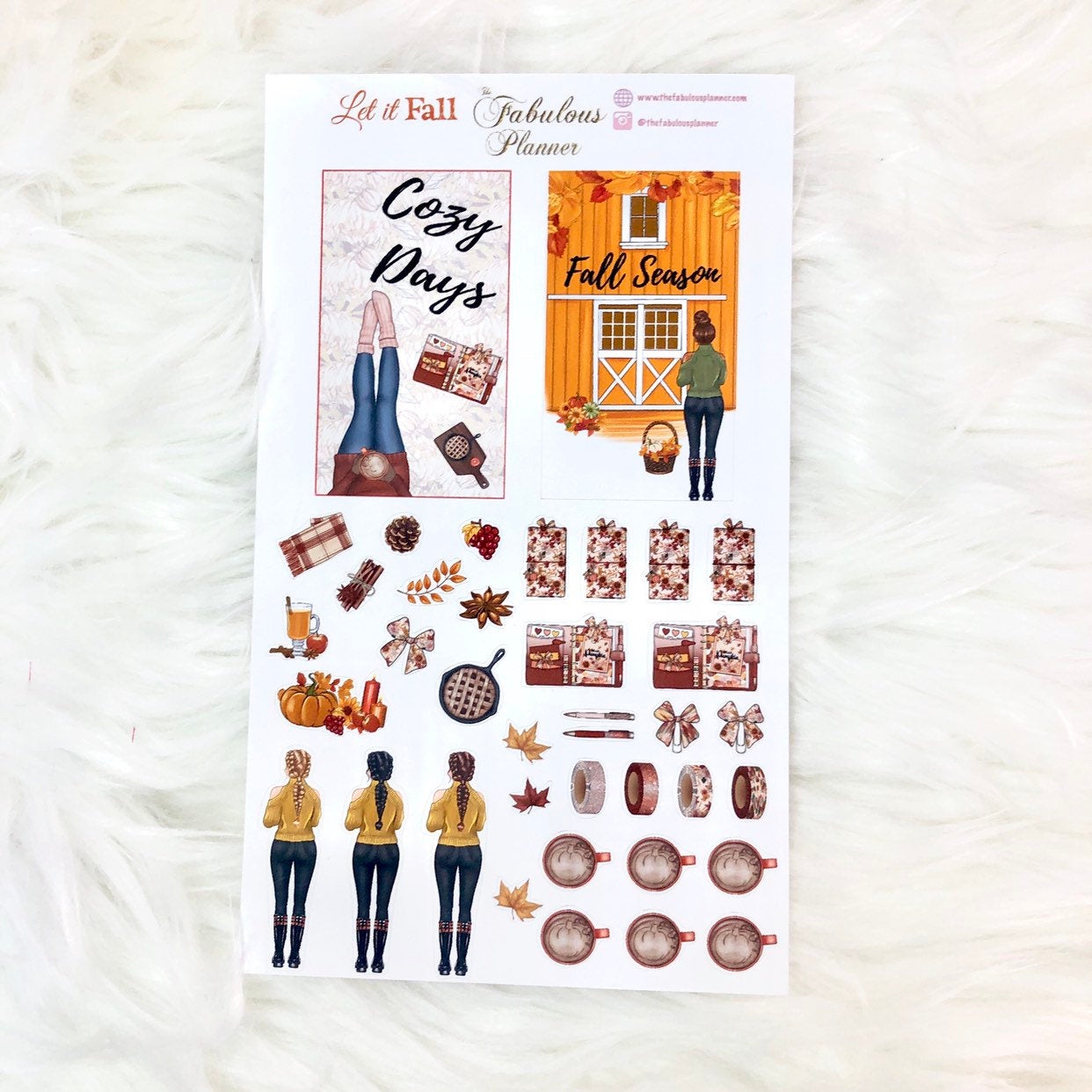 3 Sheets Let it Fall Sticker Set