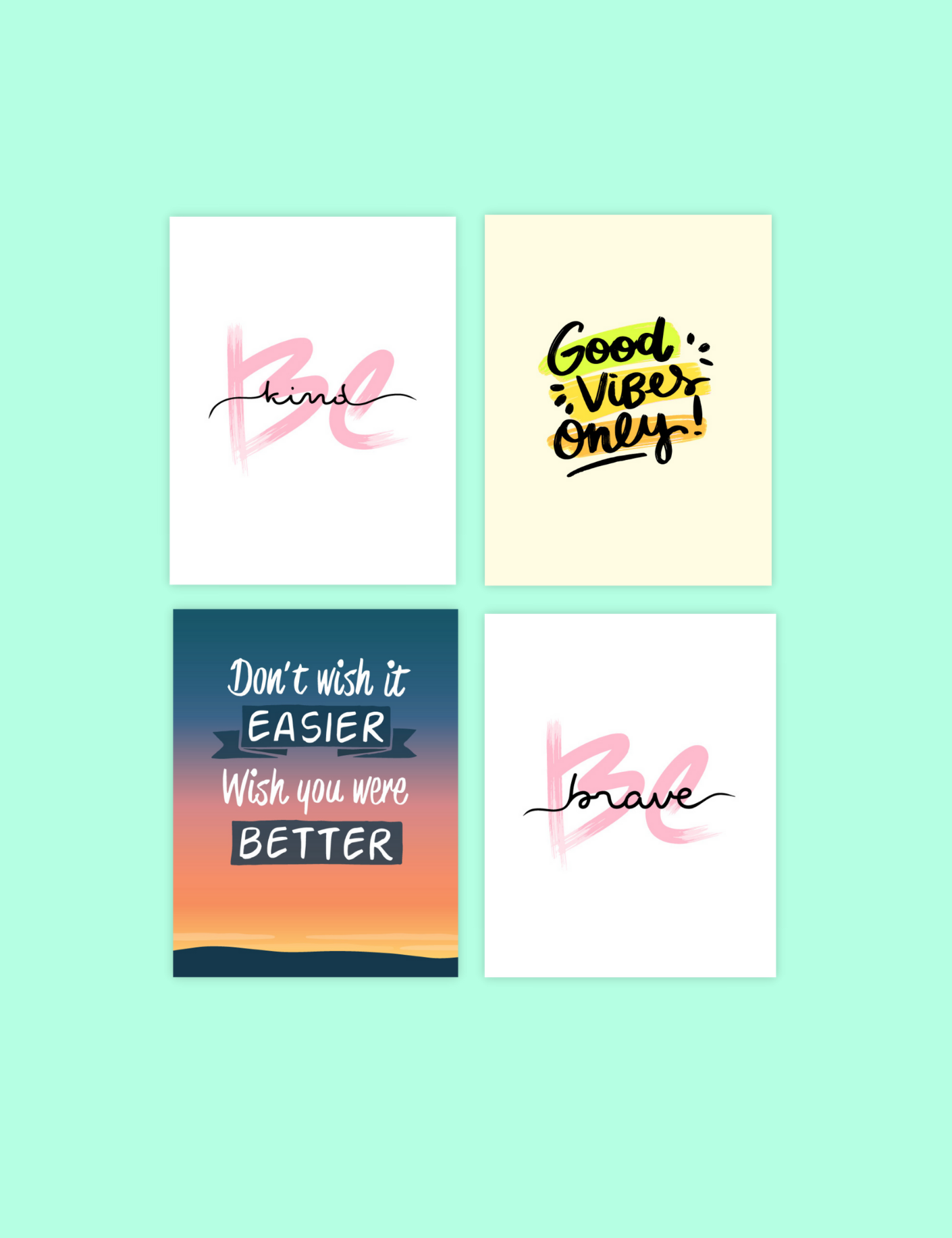 10 Motivational Quote Wall Art