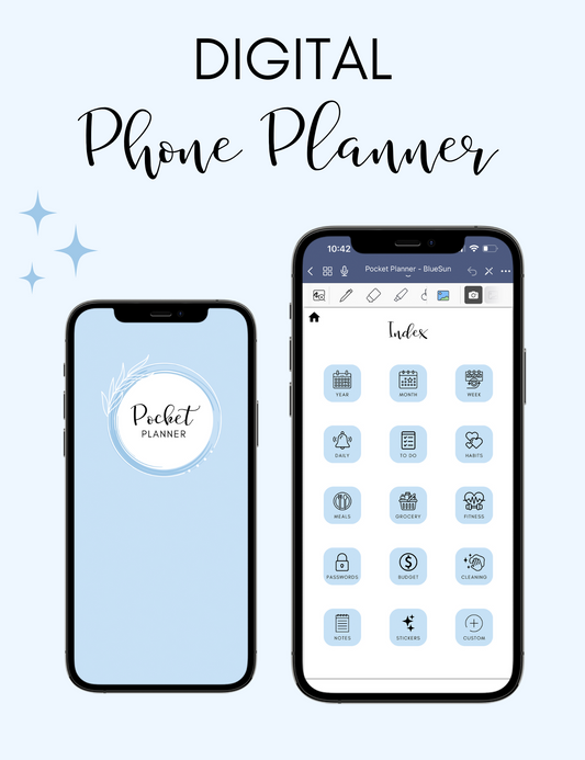 Digital Phone Planner Blue
