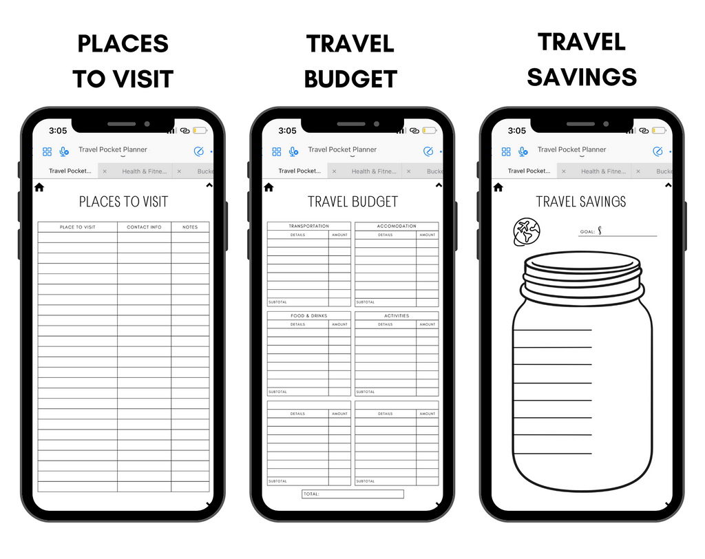 Digital Travel Phone Planner Neutral