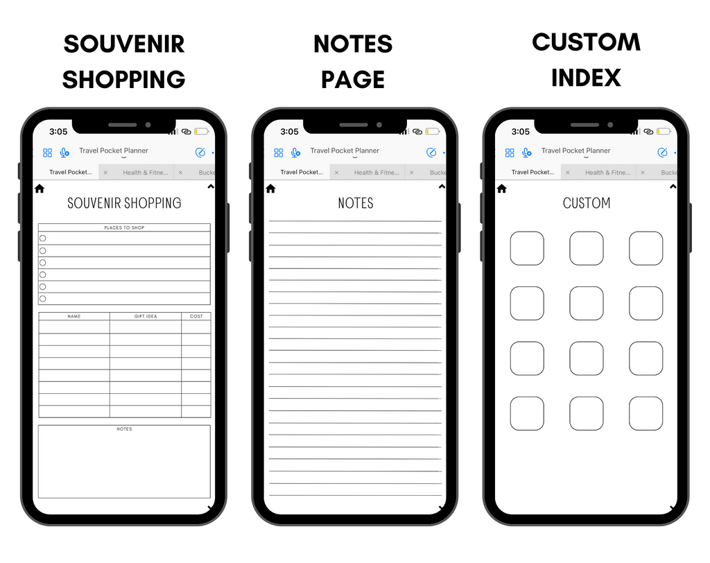 Digital Travel Phone Planner Neutral