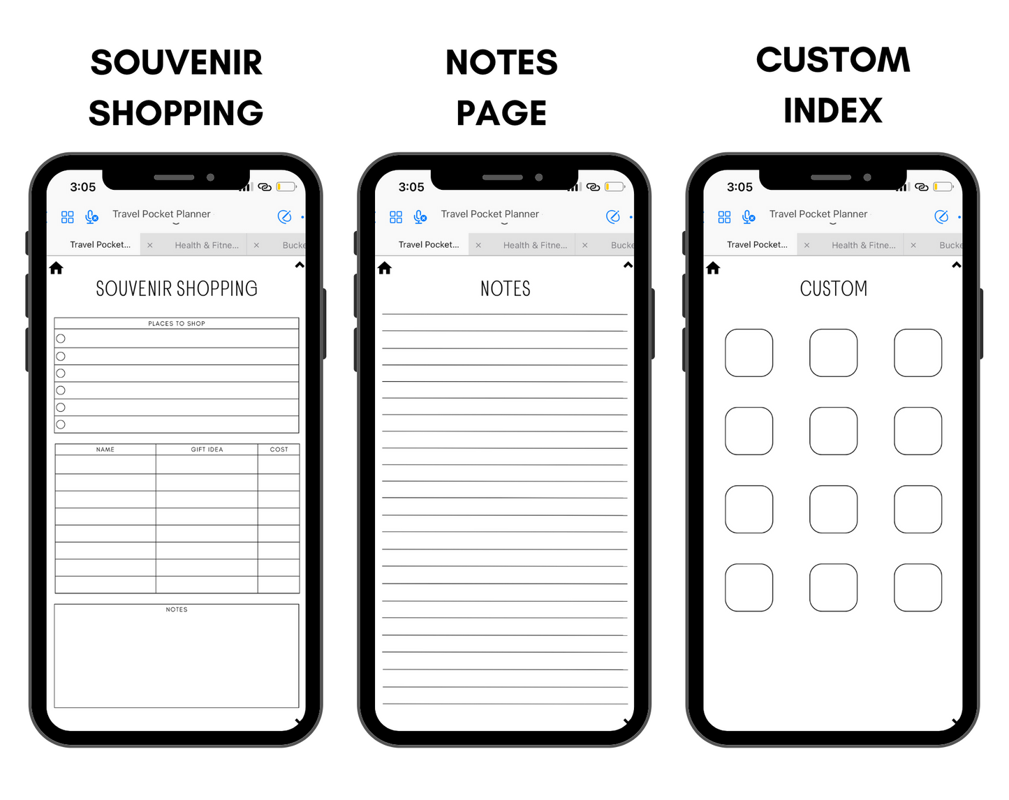 Digital Travel Phone Planner Neutral