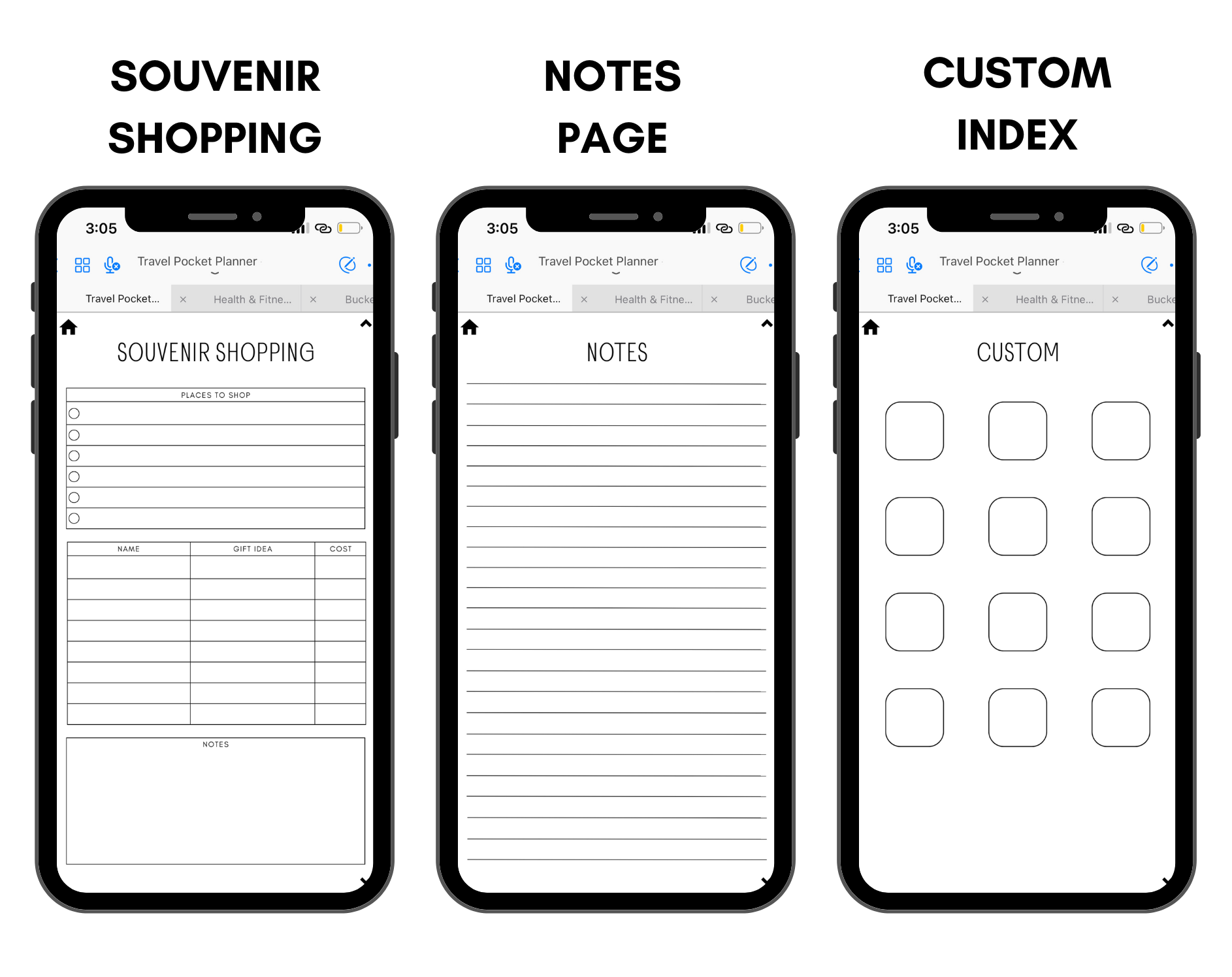 Digital Travel Phone Planner Neutral