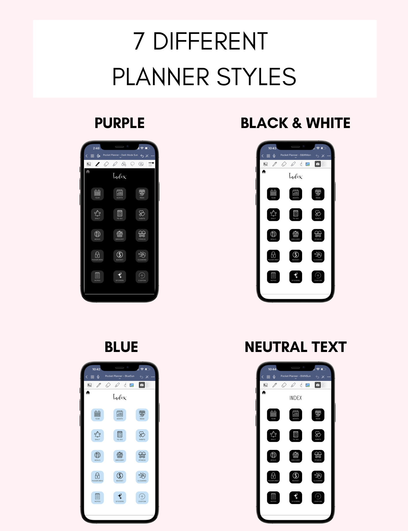 Digital Phone Planner Bundle