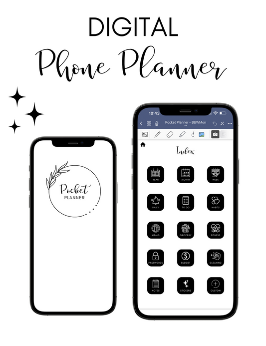 Digital Phone Planner Black