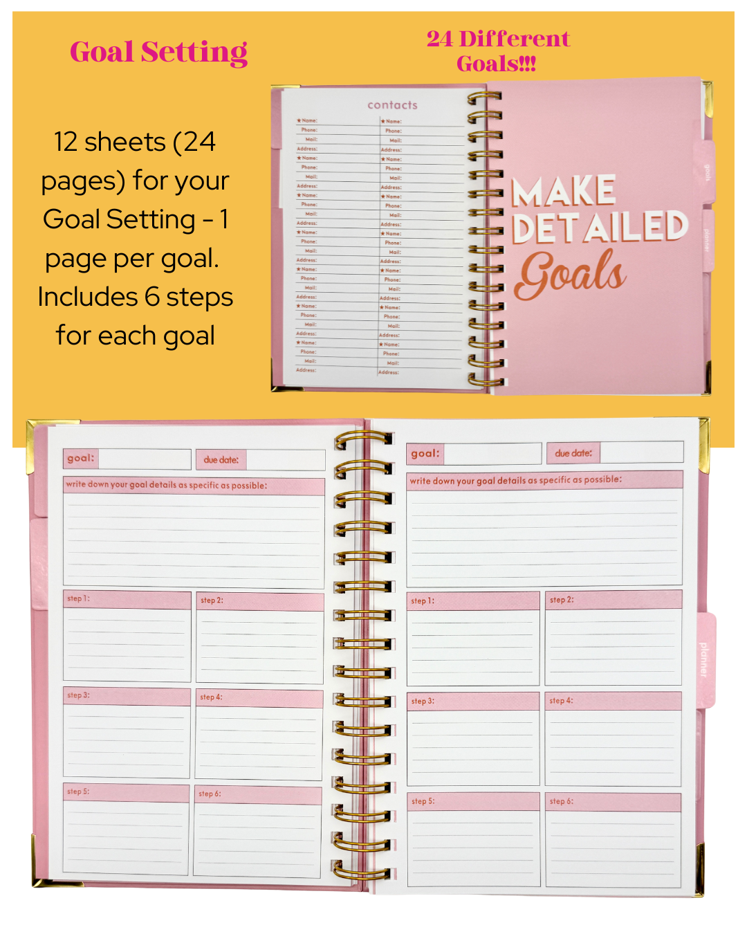 The Ultimate Goal Planner | Undated Weekly & Daily Planner | Goal Setting Planner