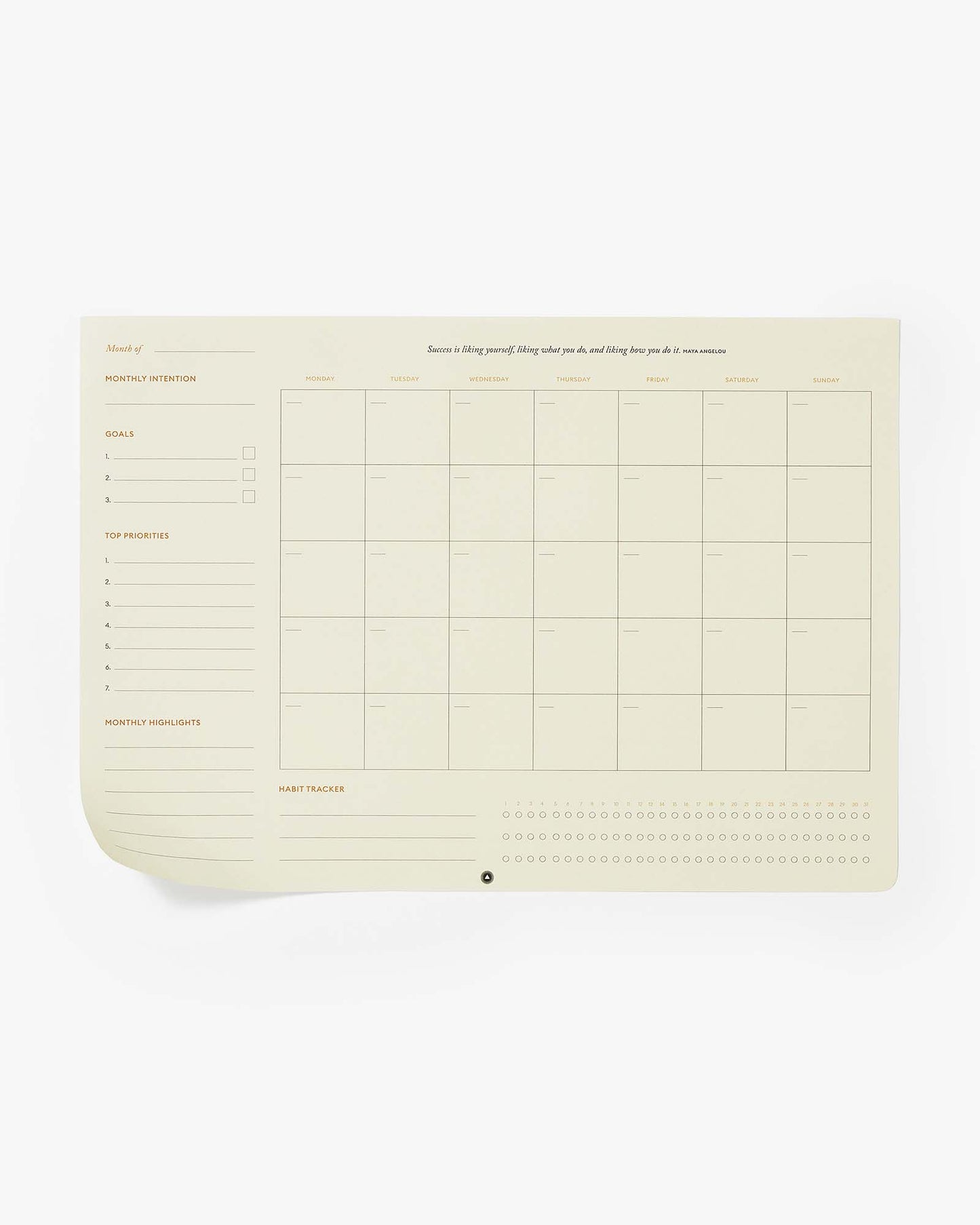 Productivity Monthly Desk Pad