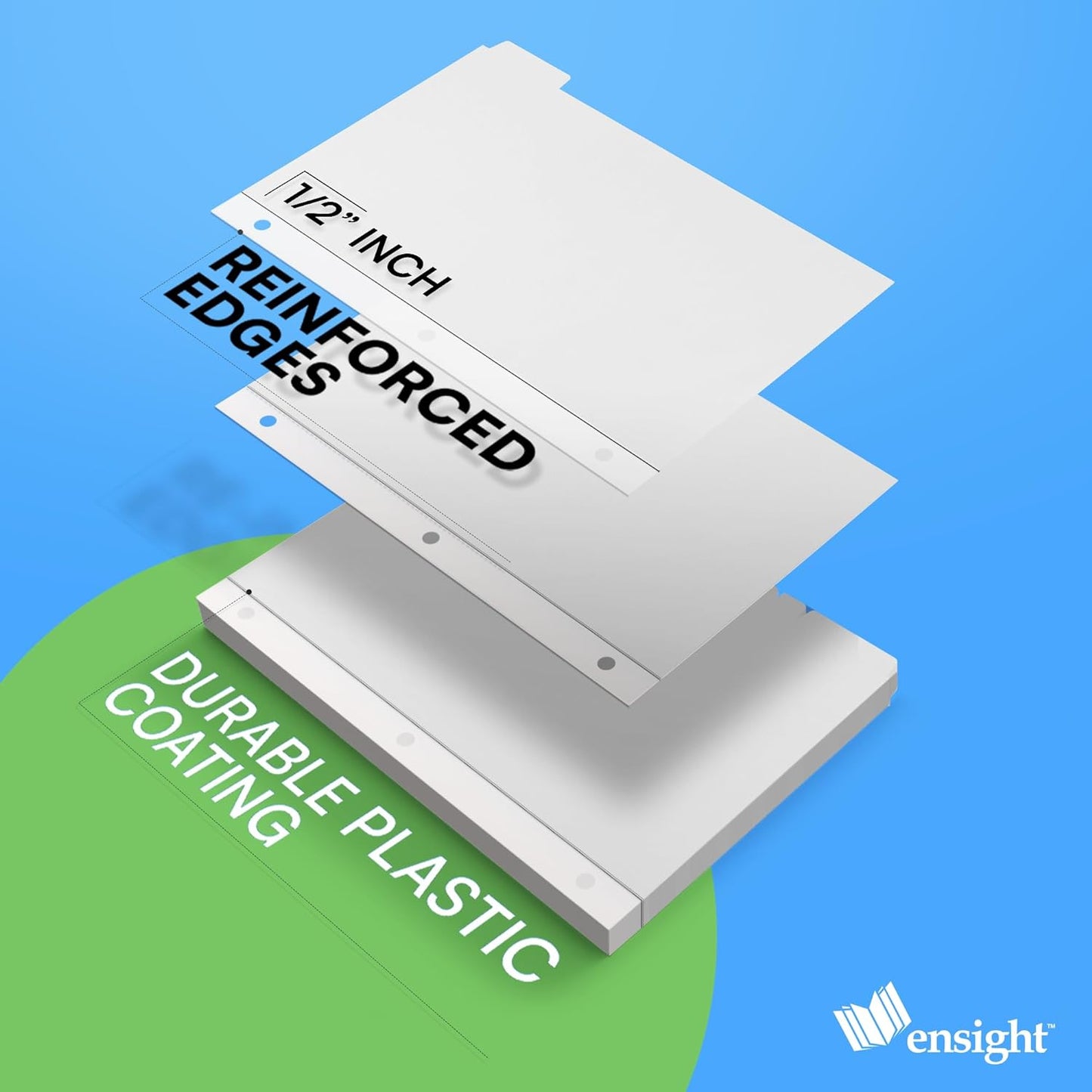 1/8 Cut Tab Dividers, 3 Ring Page Binder Dividers Bulk