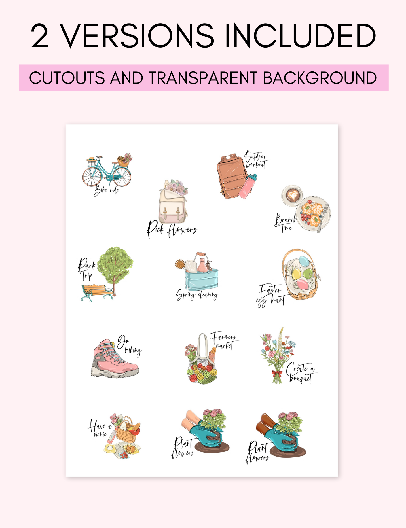 Digital Spring Reminder Stickers