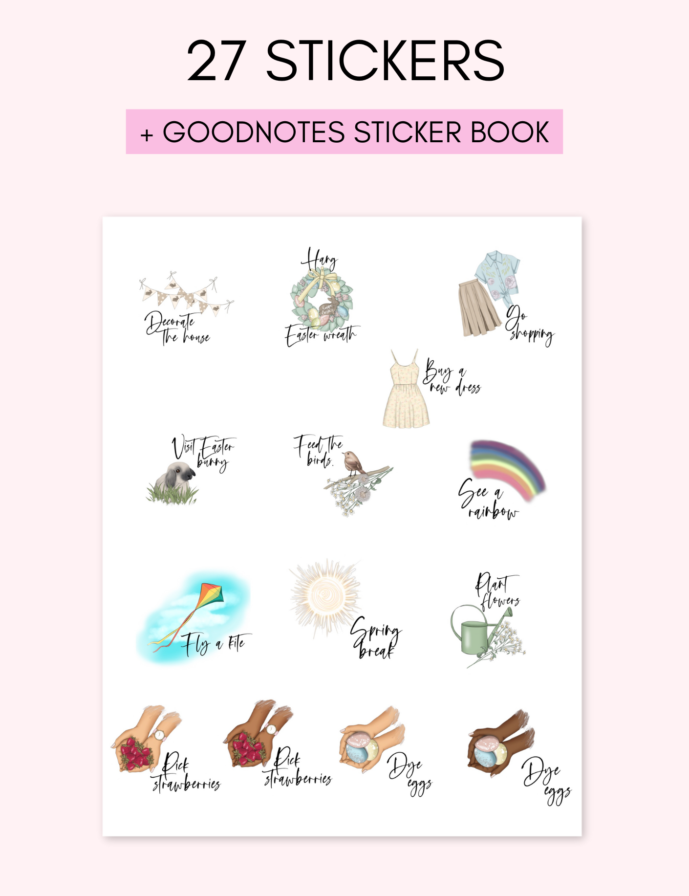 Digital Spring Reminder Stickers