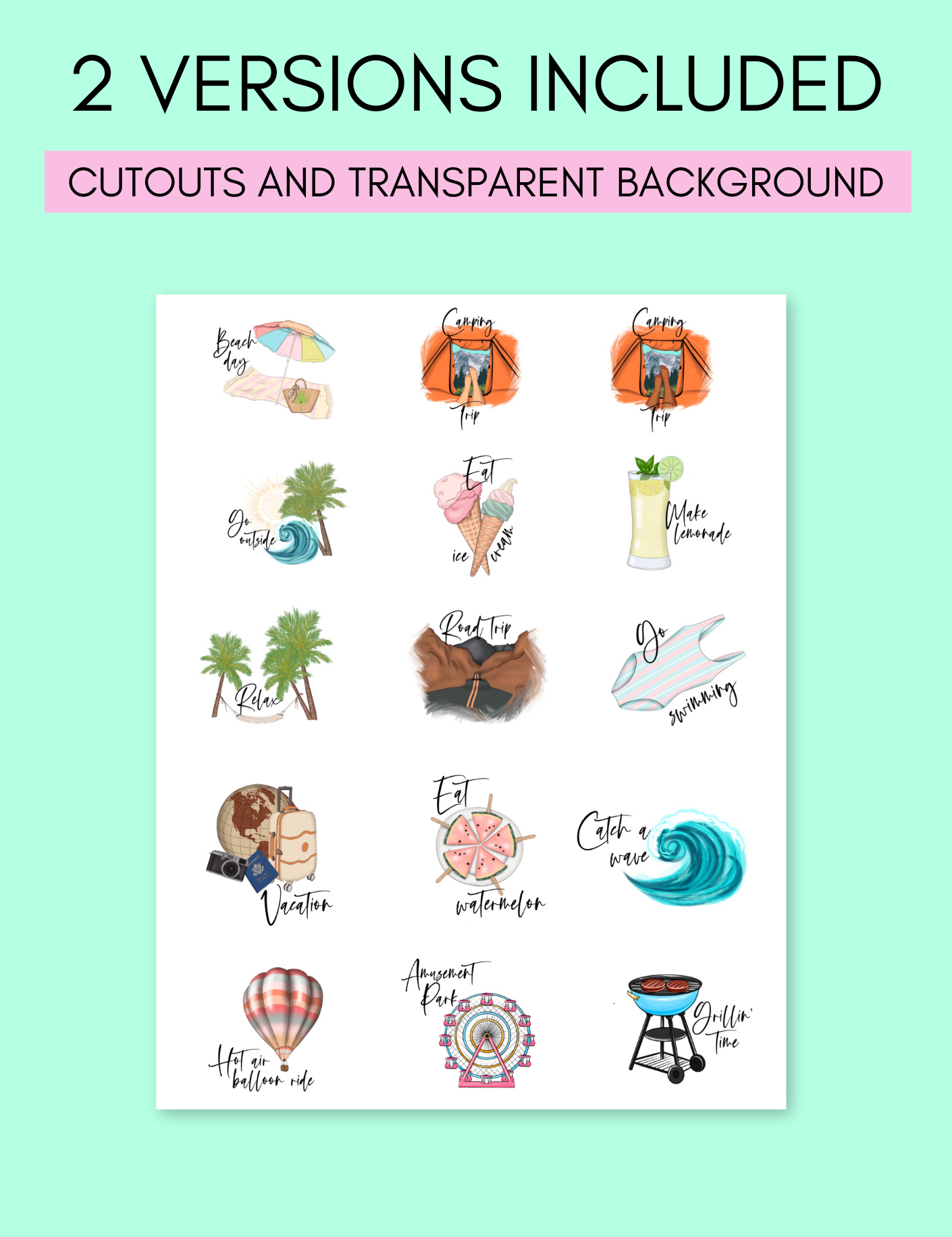 Digital Summer Reminder Stickers