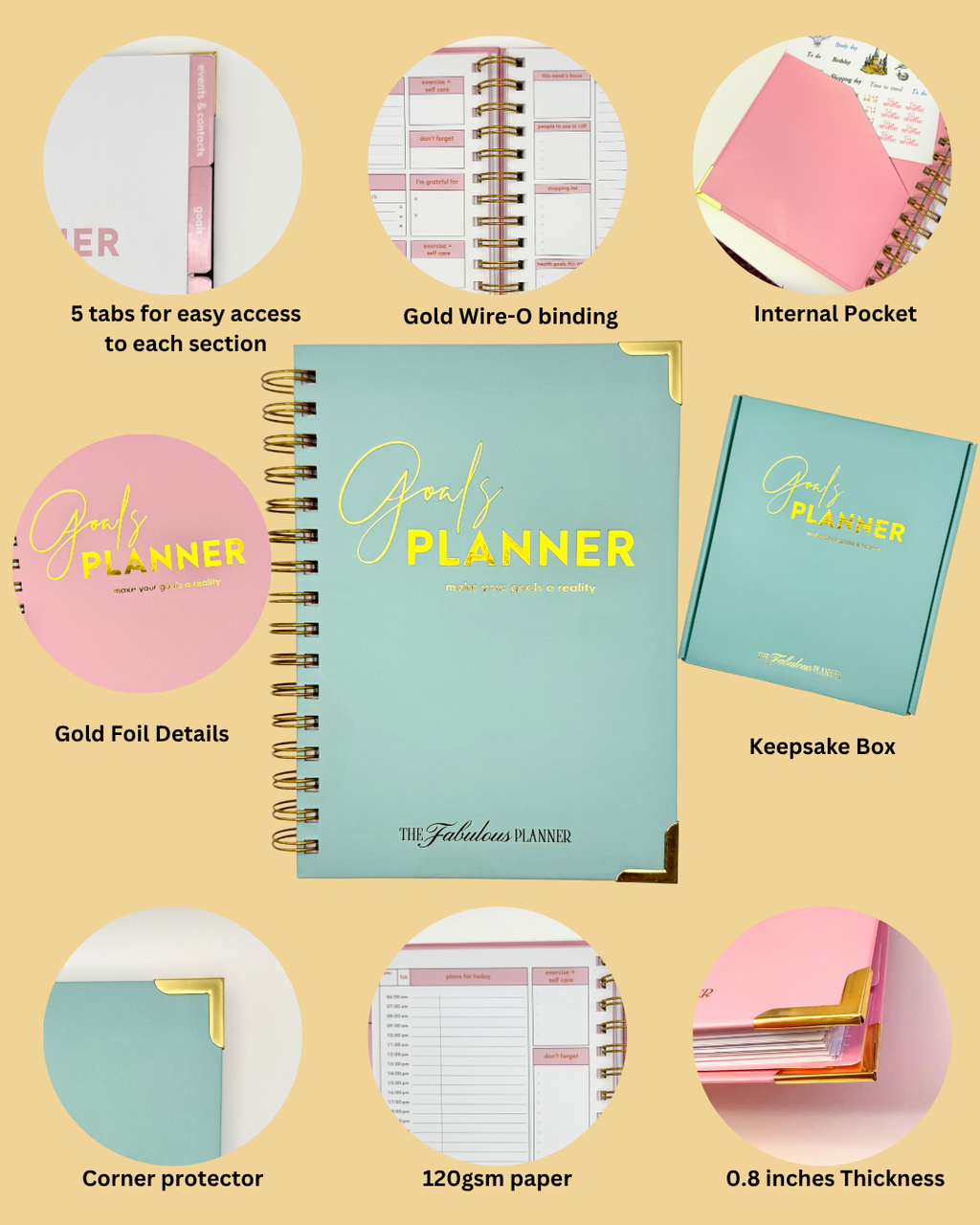 The Ultimate Goal Planner | Undated Weekly & Daily Planner | Goal Setting Planner