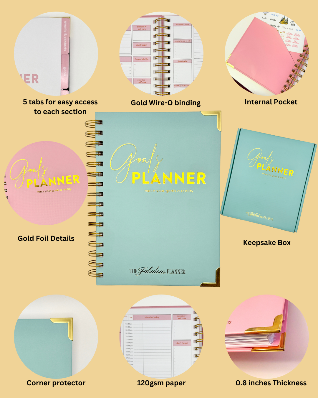 The Ultimate Goal Planner | Undated Weekly & Daily Planner | Goal Setting Planner