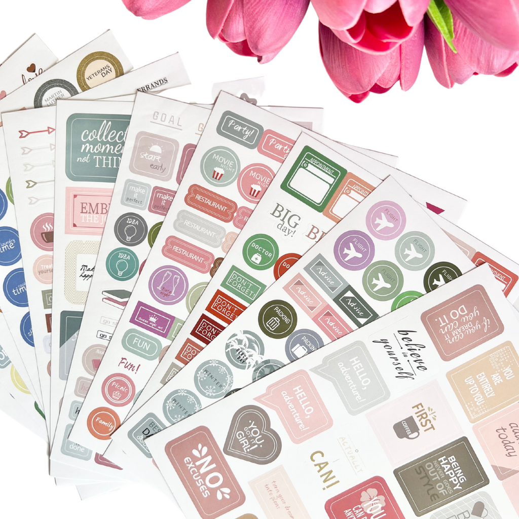 12 Sheets Functional Sticker Set for Planners