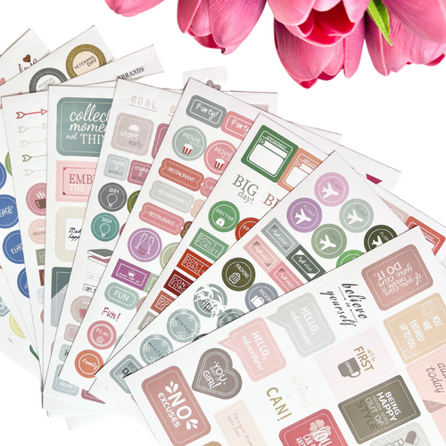 12 Sheets Functional Sticker Set for Planners