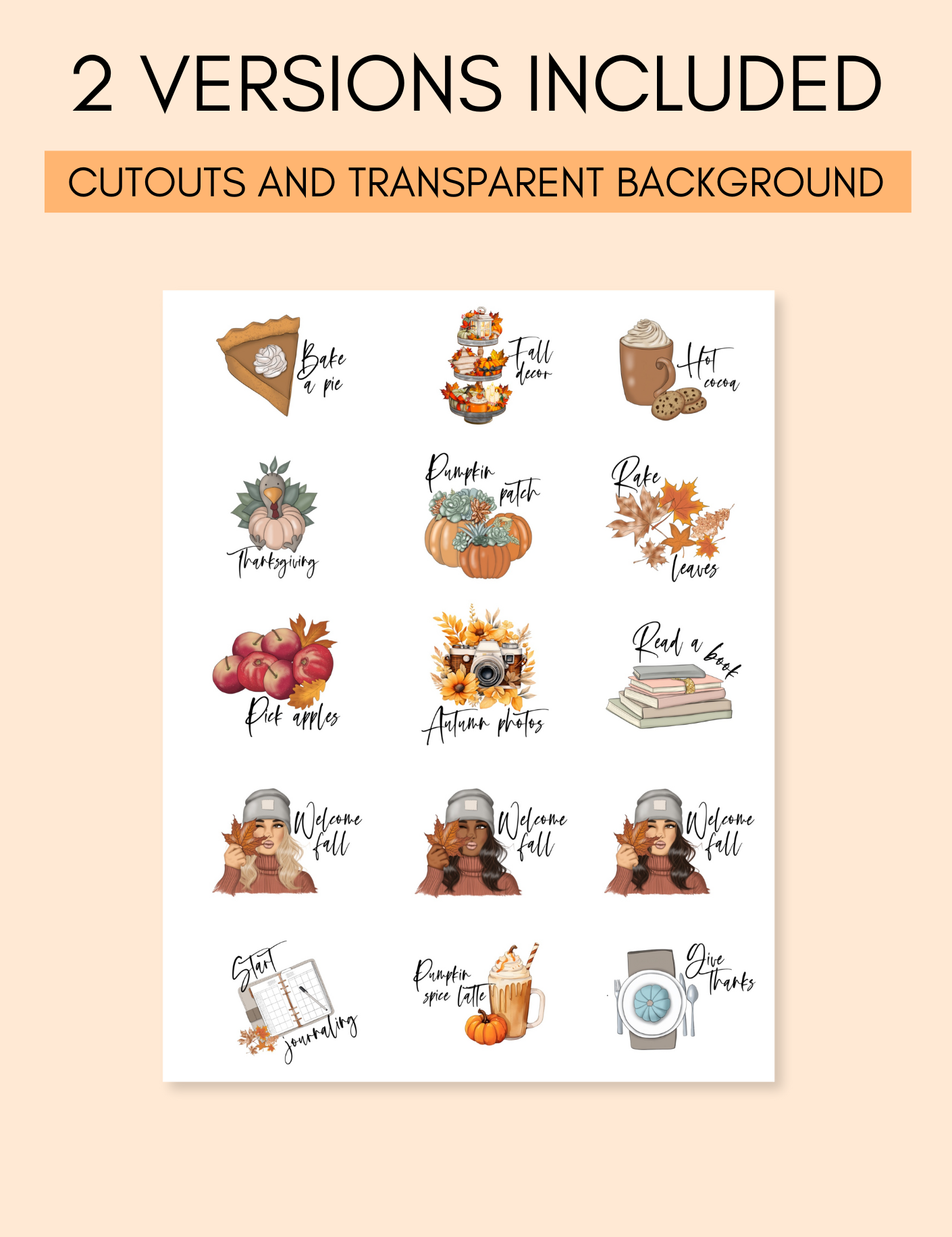 Digital Fall Reminder Stickers