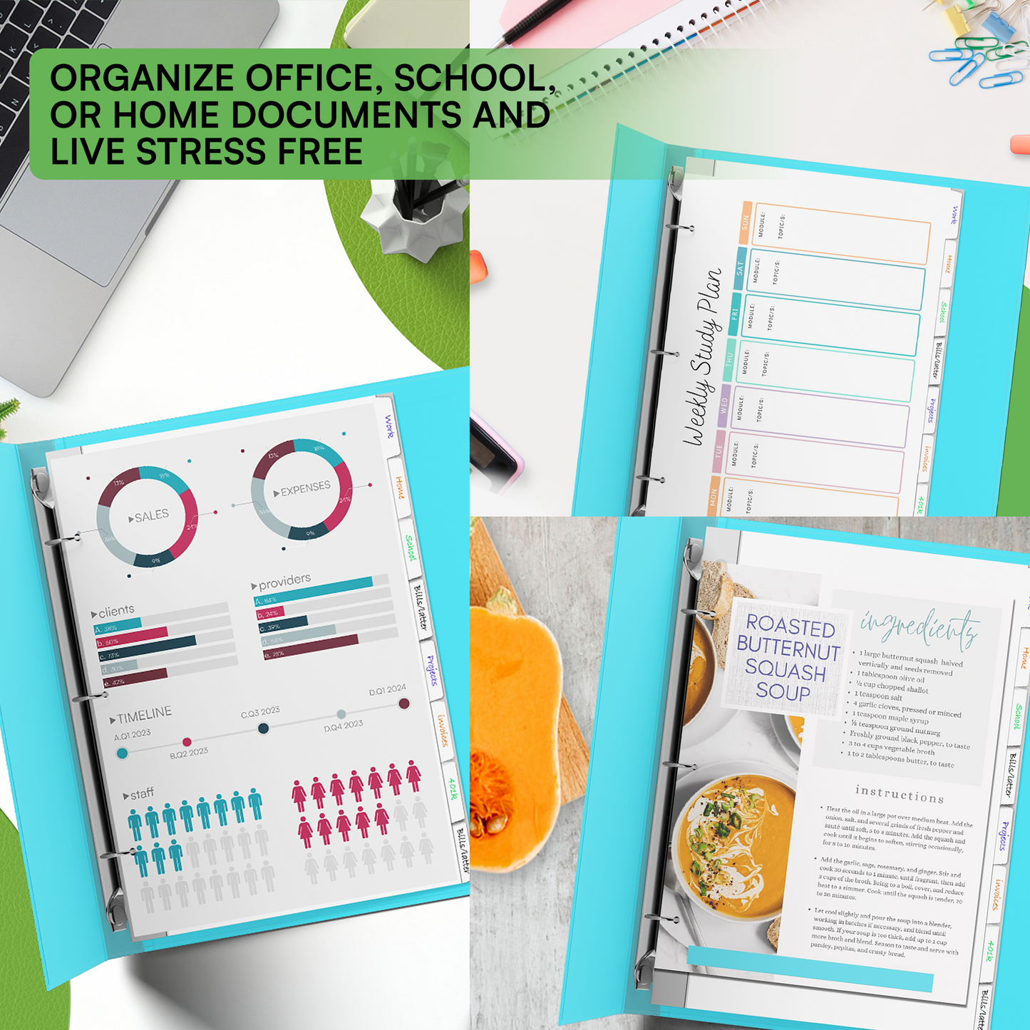 Ensight 3 Ring Page Dividers, binder dividers