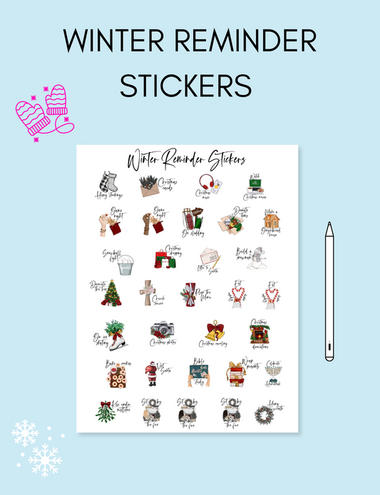 Digital Winter Reminder Stickers