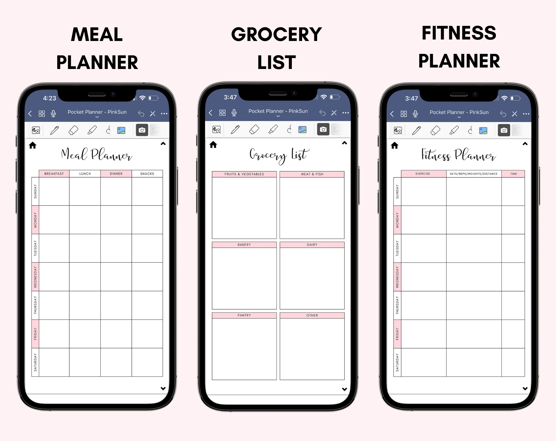 Digital Phone Planner Bundle