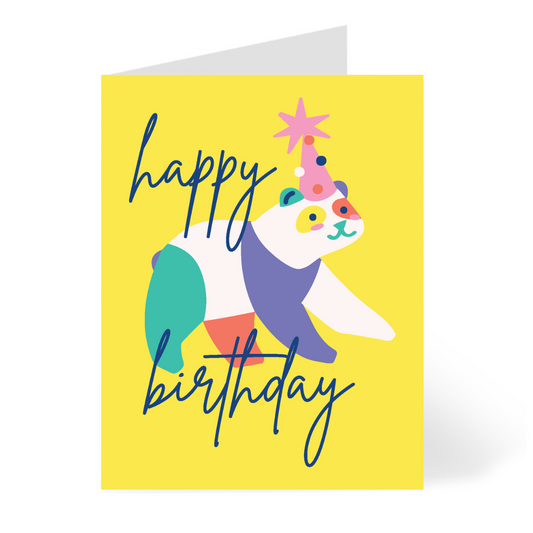 Animal Party Panda Birthday Card